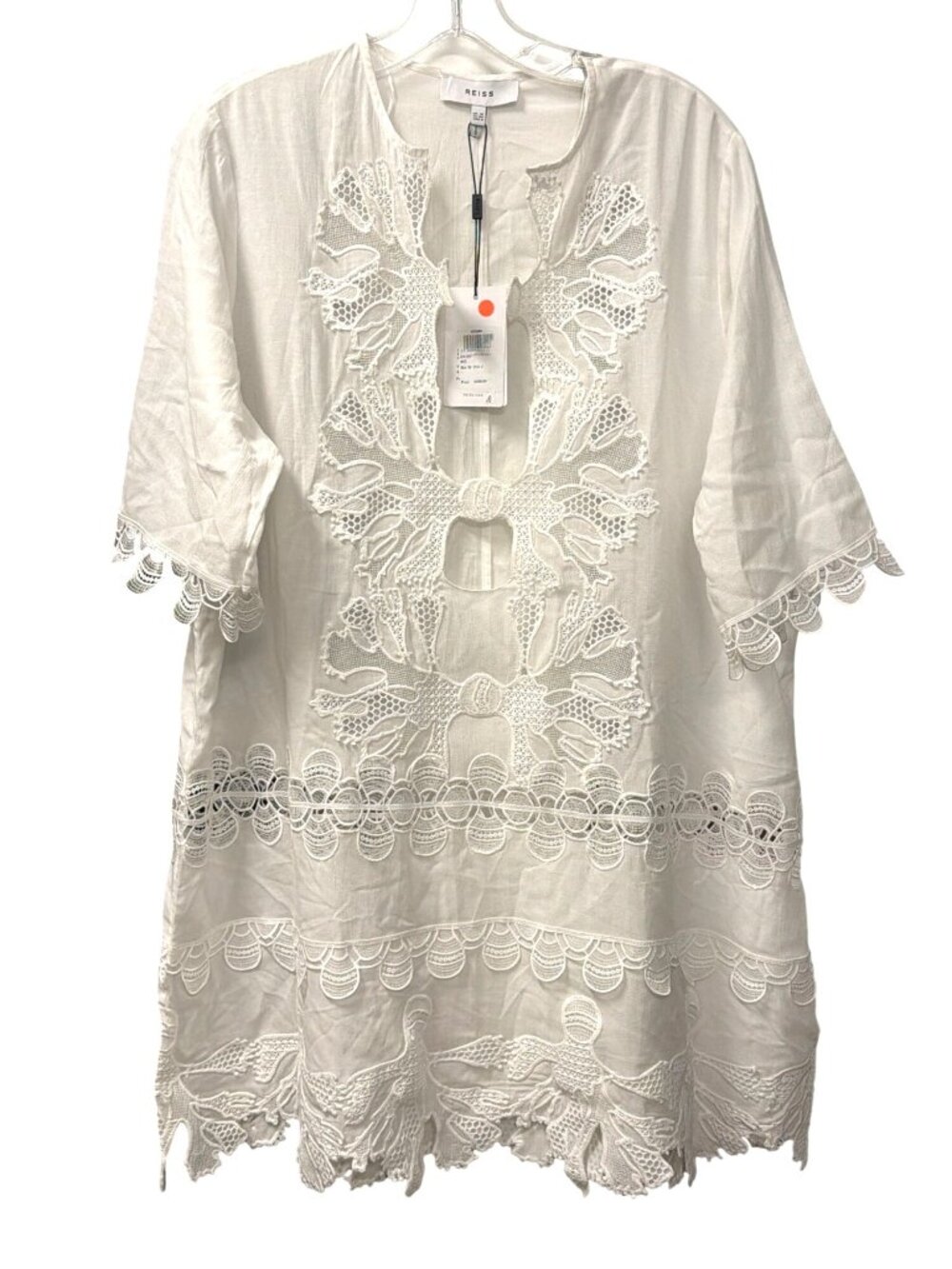 Reiss Etta Embroidered Coverup Swimwear Beach Dress Size 8 New - Picture 5 of 9